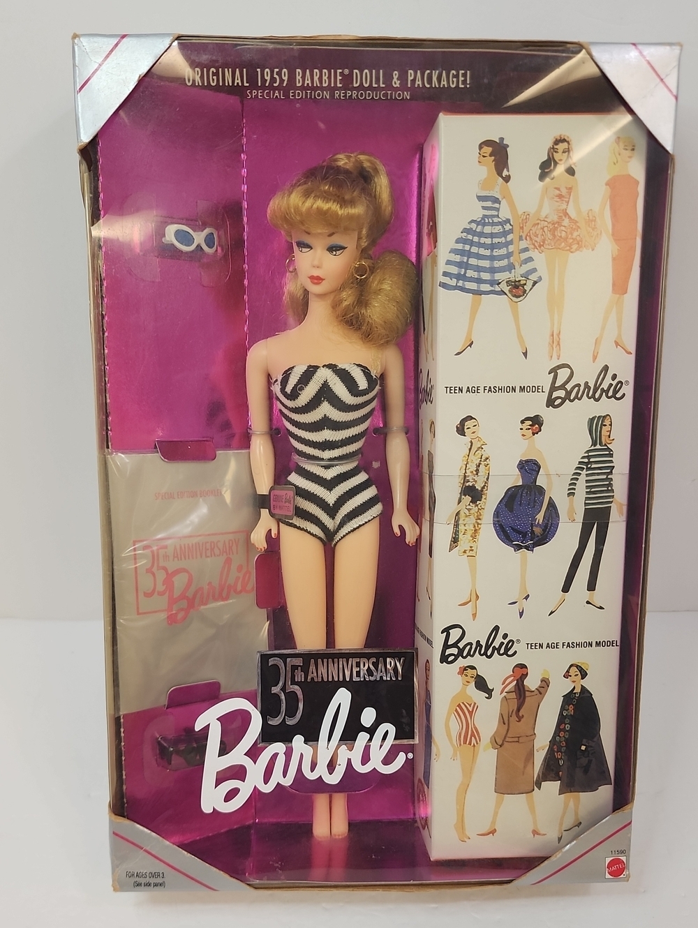 35th Anniversary Barbie Reproduction 1959 Original Doll Mattel 1993 NRFB